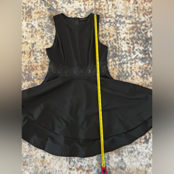 B Darlin Black Ruffle Dress with Lace Waistband - Picture 7 of 10